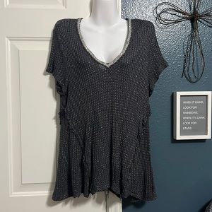 Rhinestone accented collar Juicy Couture top